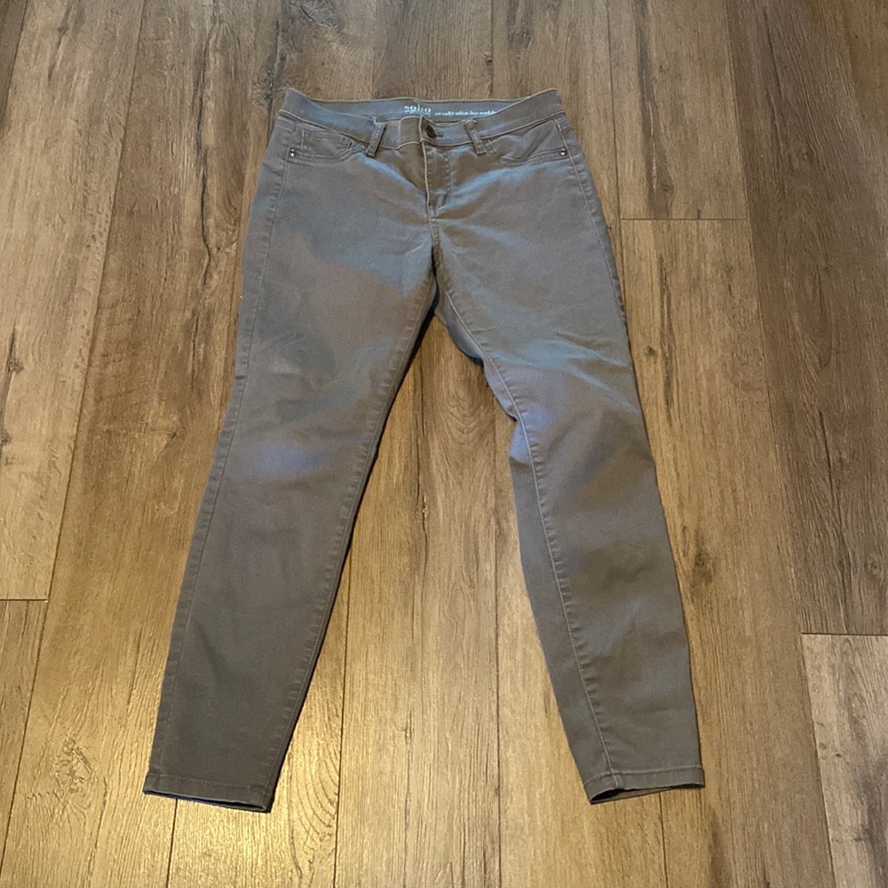 grey slim ankle jeans